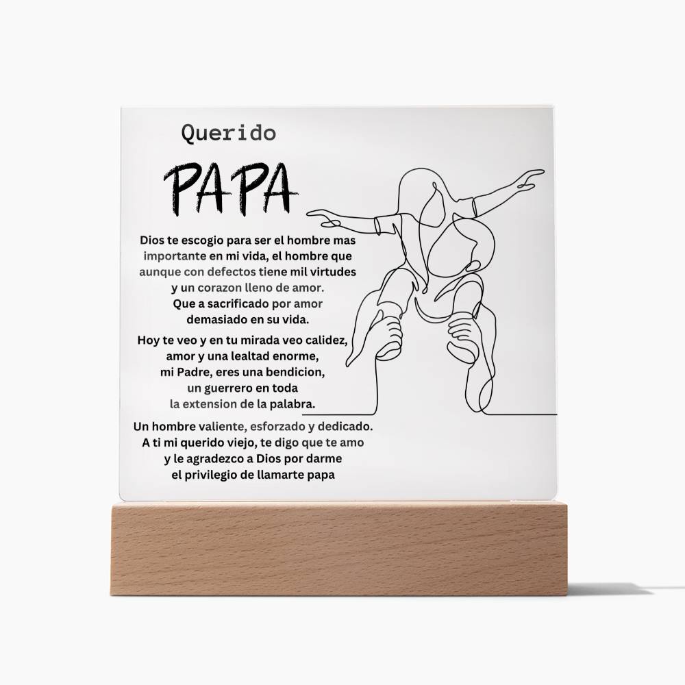 Querido Pa Pa - Mandrakesgroup™ Square Acrylic Plaque