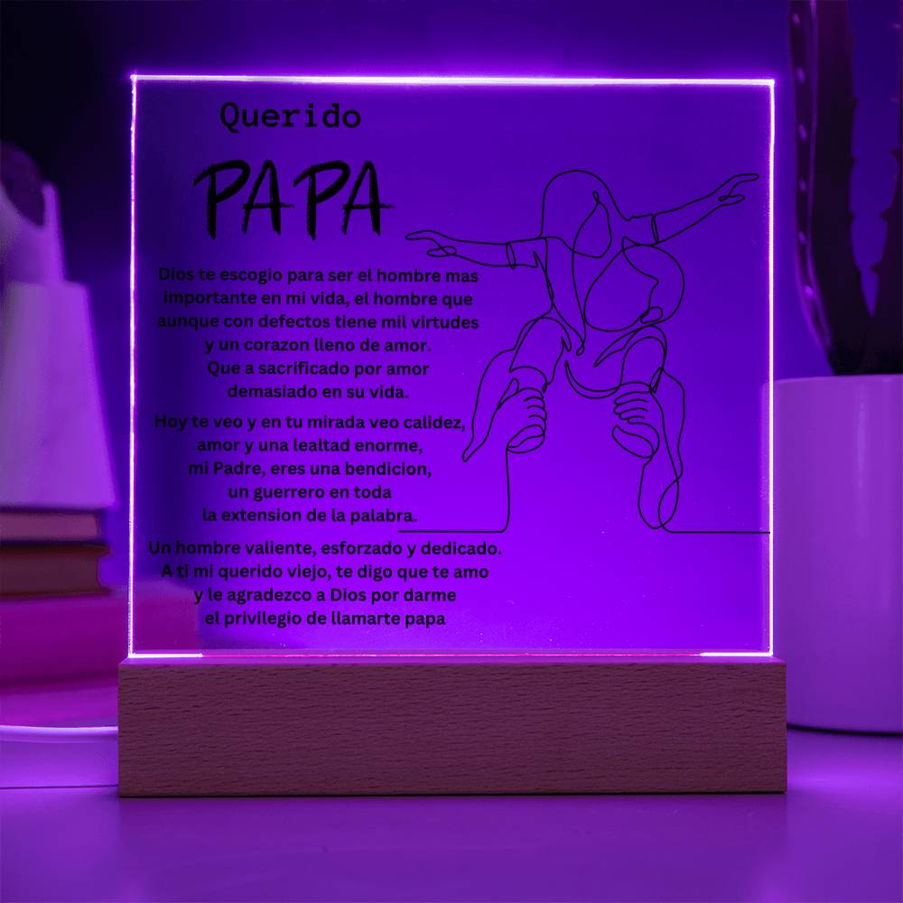 Querido Pa Pa - Mandrakesgroup™ Square Acrylic Plaque