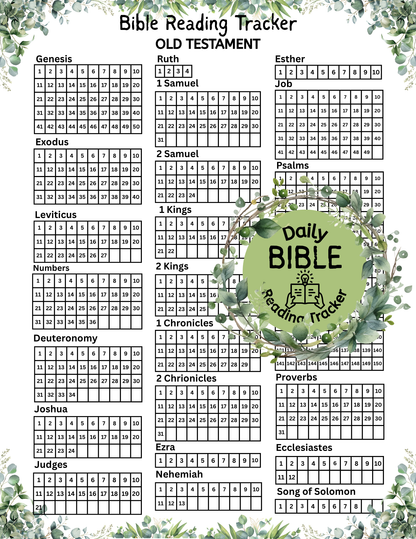Bible Reading Tracker (Digital Download only)