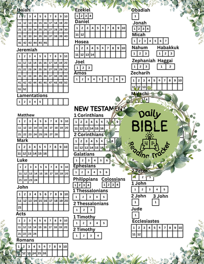 Bible Reading Tracker (Digital Download only)