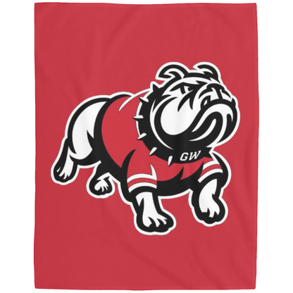 GW Bulldog Cozy Plush Fleece Blanket - 60x80