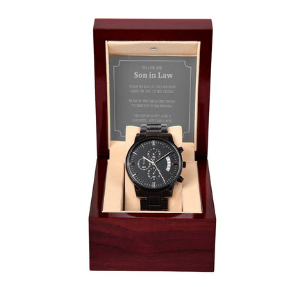 Black Chronograph Watch | Son in Law