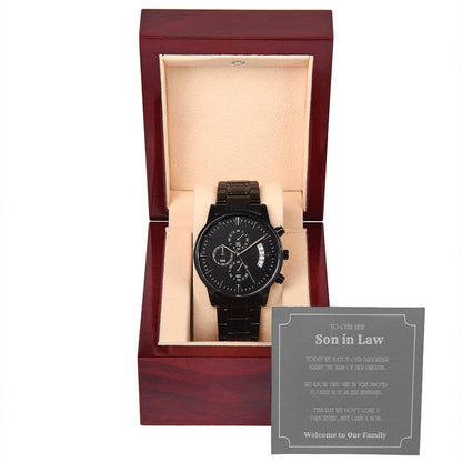 Black Chronograph Watch | Son in Law