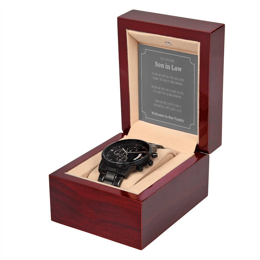 Black Chronograph Watch | Son in Law