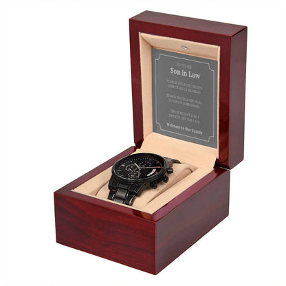 Black Chronograph Watch | Son in Law