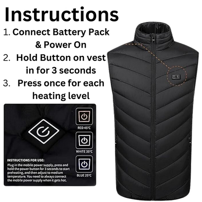 Mandrakes Heated Vest USB Battery